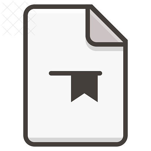 Document, file, bookmark icon.