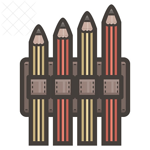 Pencils, drawing, holder, pencil, tool icon.