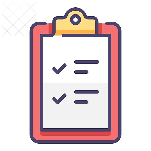 Check, checklist, document, form, list icon.