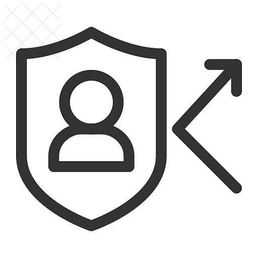 Gdpr, personal data, protection, security, shield icon.