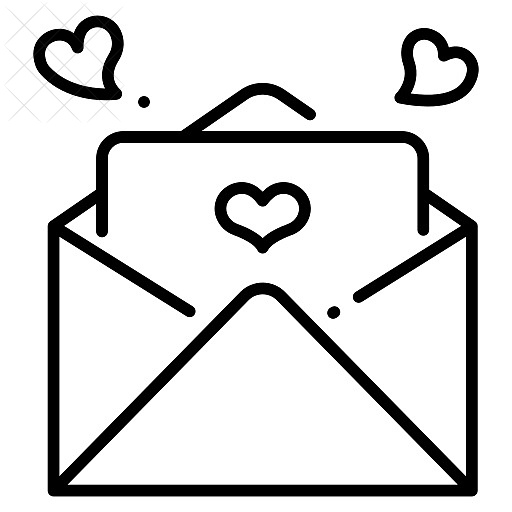 Card, heart, letter, love, mail icon.