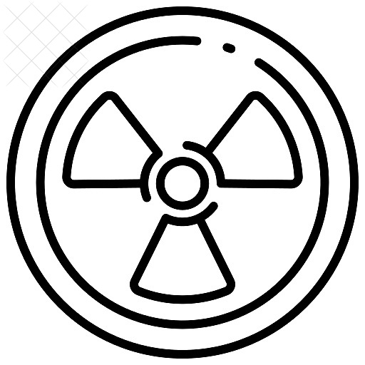 Caution, danger, nuclear, pollution, power icon.