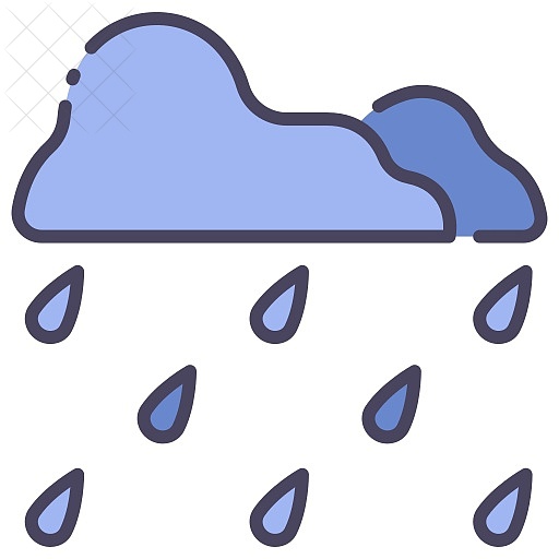 Drop, nature, rain, season, water icon.