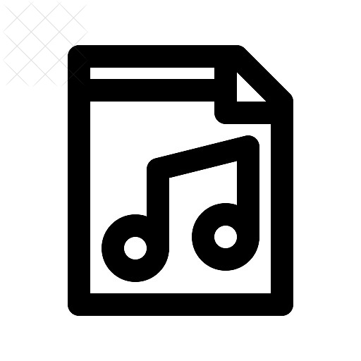 File, music, types icon.