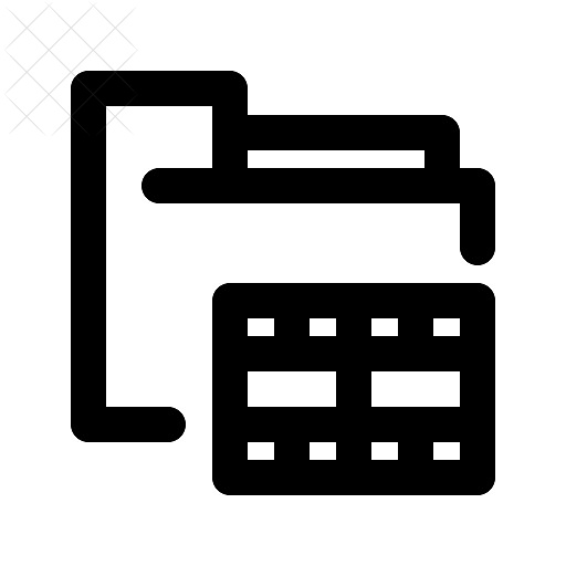 Folder, video icon.