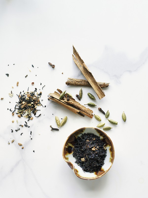 紅茶和印度香料圖片素材