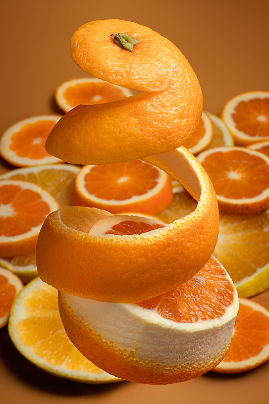 巴西圣卡塔琳娜的橘子水果特寫圖片素材