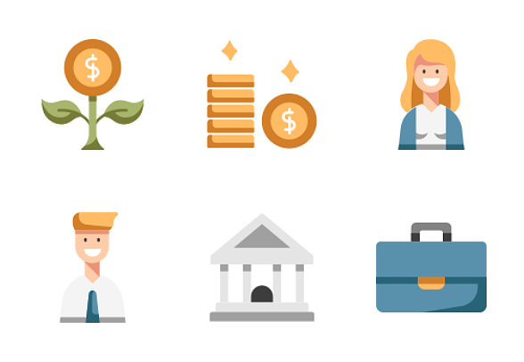 **商務和財務單位，單位風格**
包含16個圖標的圖標包。

包括設計:
——業務
- - - - - -錢
——商人
——貨幣
——銀行
——金融
——箭
——銀行
-預算
——分析圖標icon圖片