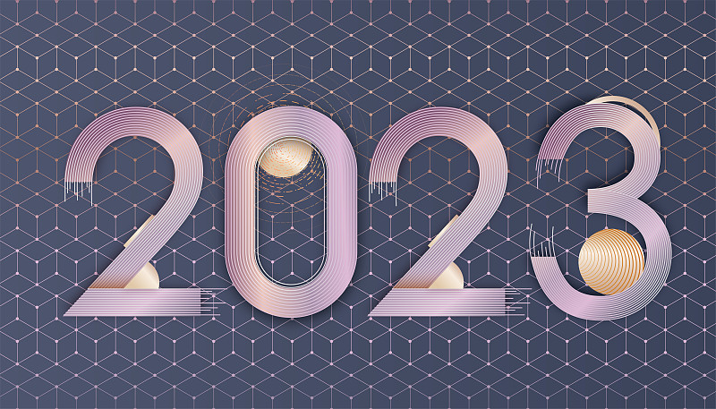 漸變風格2023新春新年矢量海報素材風格圖片素材