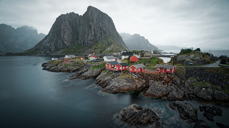 挪威羅弗敦群島風景圖片素材