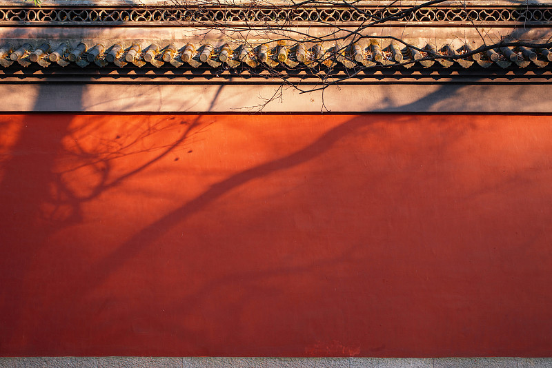 紫禁城红墙，中国-东亚图片下载