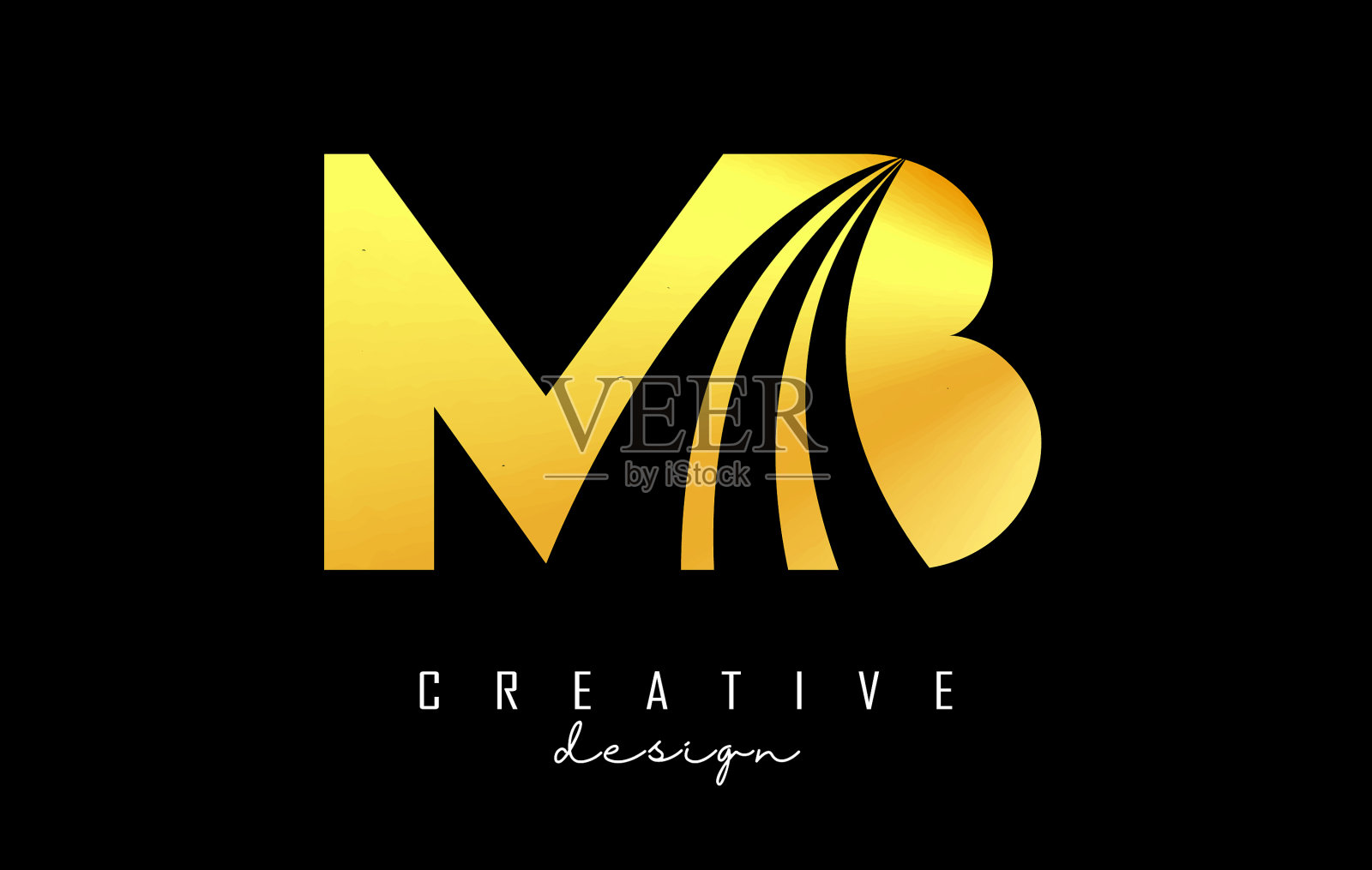 创意金字mbb logo，以mbb开头插画图片素材