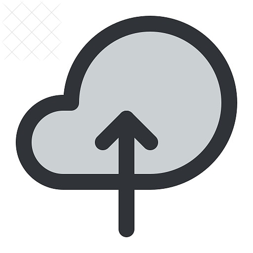 Weather, cloud, arrow, storage, upload icon.
