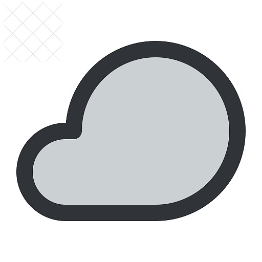 Weather, cloud, cloudy icon.