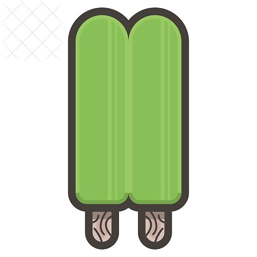 Icecream, popsicle, share, two icon.