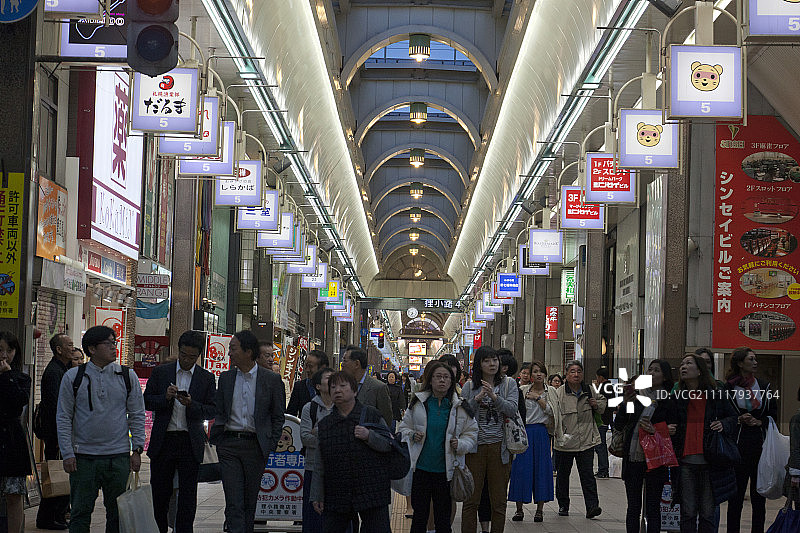 日本北海道札幌市中央区Tanukikoji商场图片素材