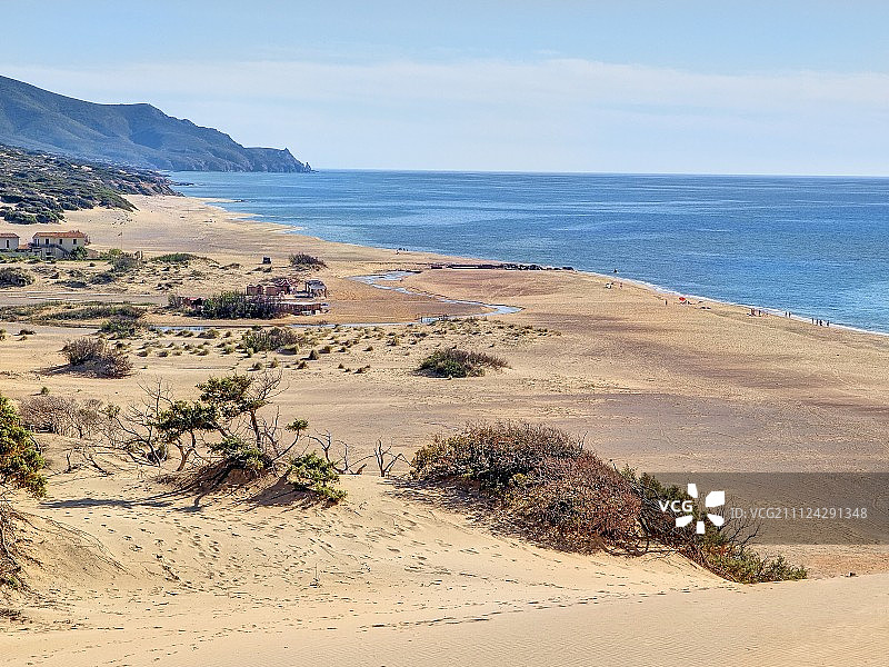 位于意大利撒丁岛Medio Campidano的Costa Verde沙丘图片素材
