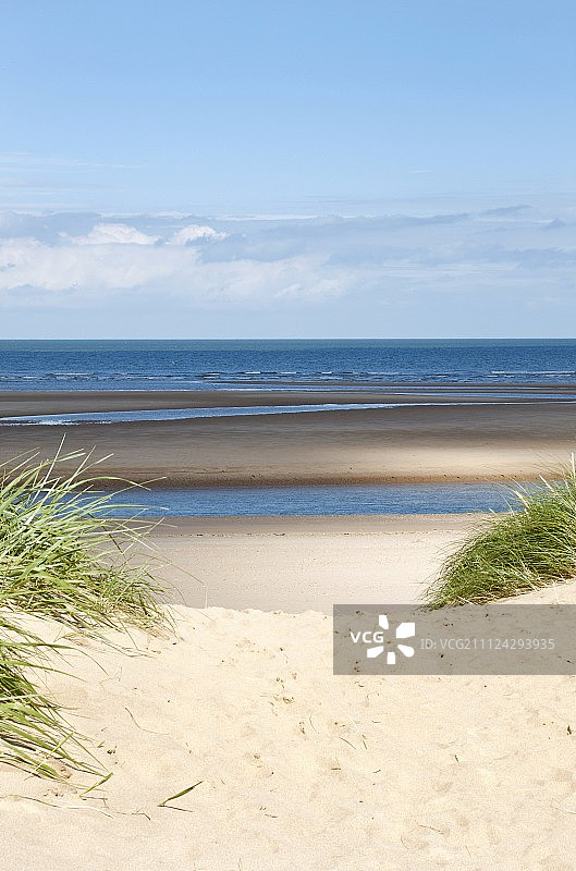 英格兰Burnham Overy stathe海滩的景色图片素材