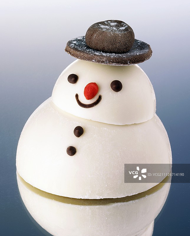 白巧克力雪人图片素材