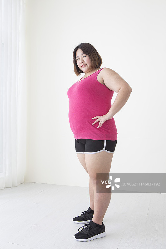 女性,肥胖,减肥,斗志图片素材