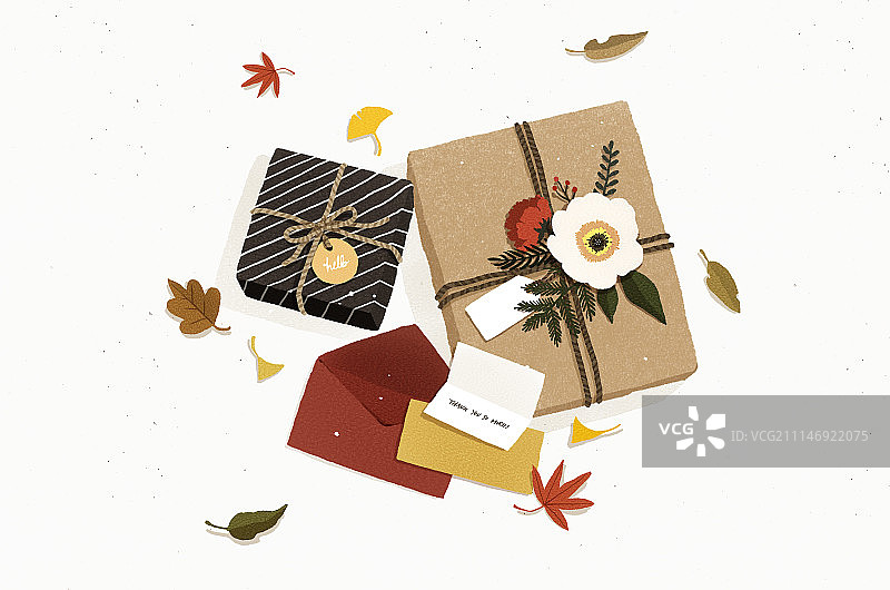 礼物，事件，购物，秋天图片素材