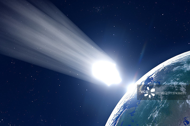 彗星冲撞地球图片素材