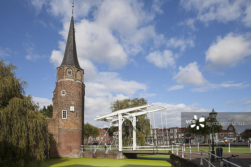 带有吊桥的东门，荷兰，荷兰，欧洲图片素材