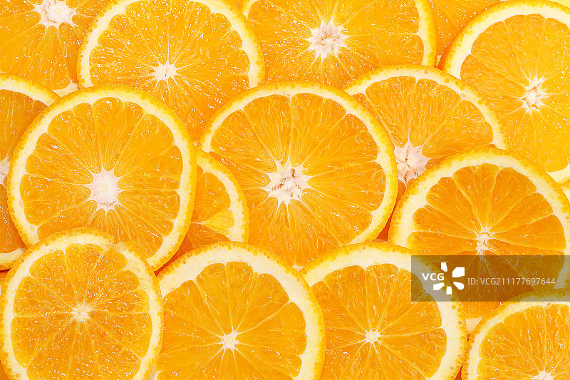 切开的橙子特写图片素材