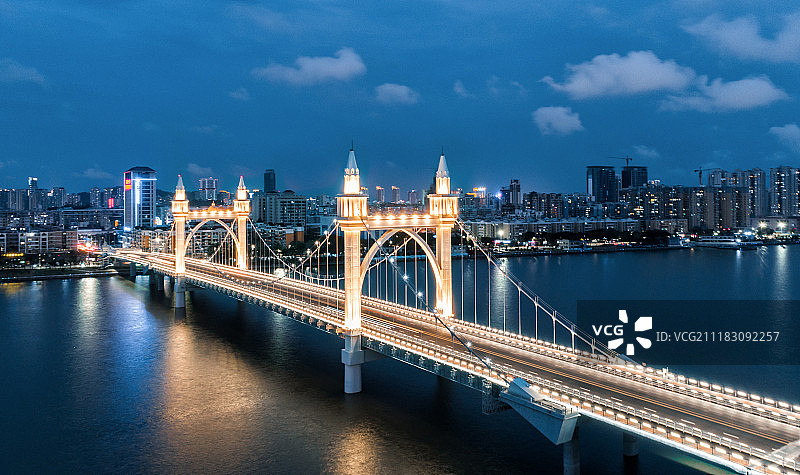 广东珠海白石大桥夜景图片素材