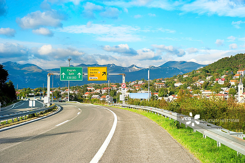 高速公路在克罗地亚图片素材