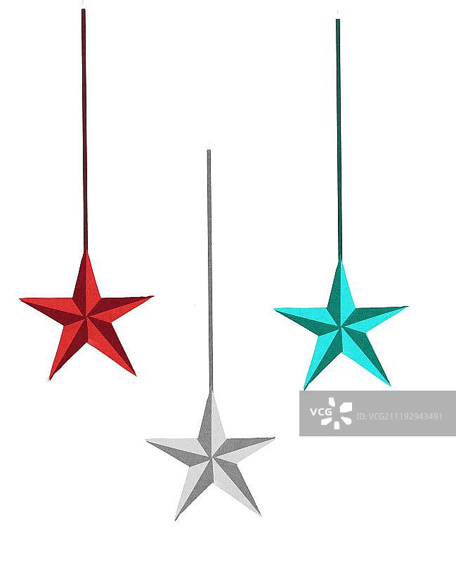 小清新圣诞节装饰五角星图片素材