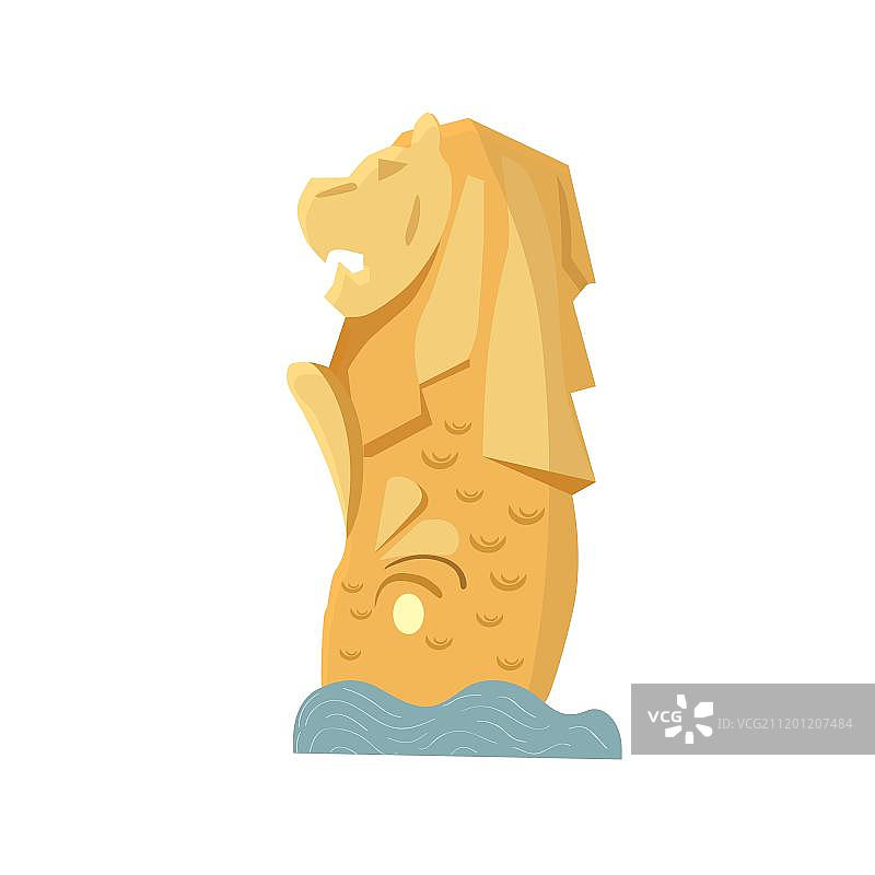 新加坡鱼尾狮雕像图片素材