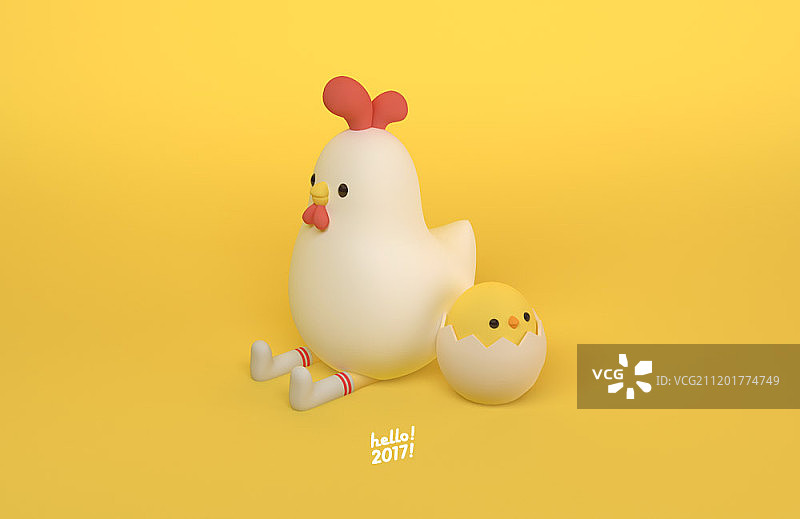3D小鸡角色设计图片素材