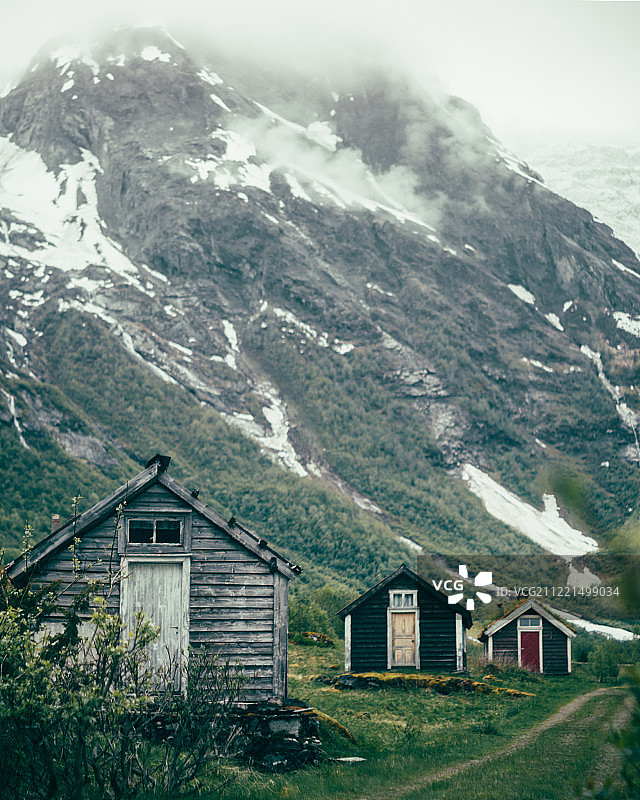 小屋在挪威图片素材