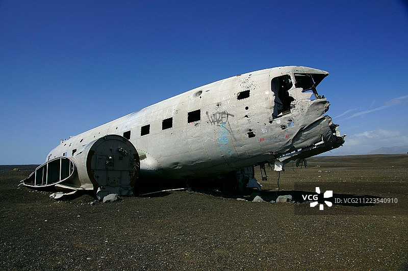 冰岛坠毁DC 3图片素材