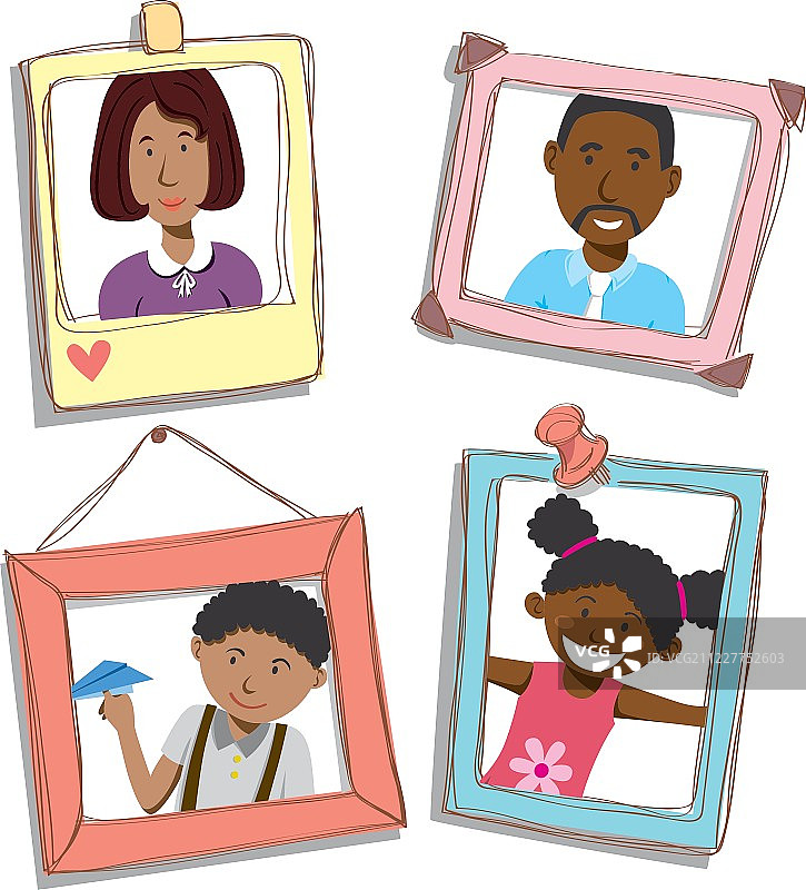 非洲裔美国人家庭图片素材