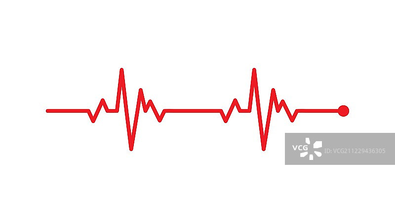 心率，心电图，ECG - EKG信号，心跳pu图片素材