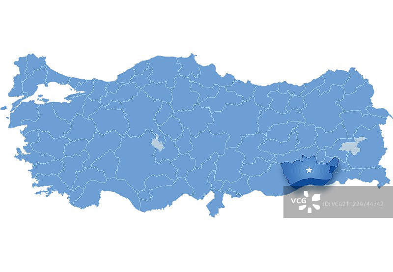 土耳其地图，马尔丁图片素材