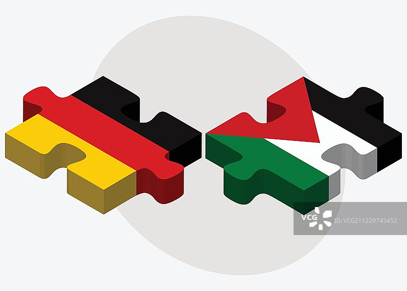 德国和巴勒斯坦国旗图片素材