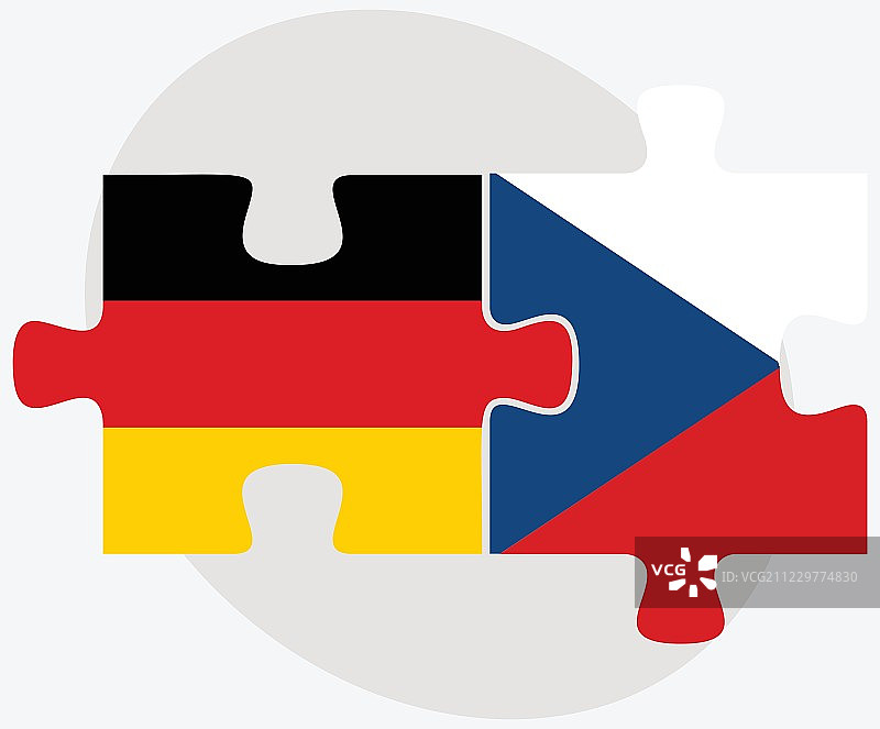 德国和捷克国旗图片素材