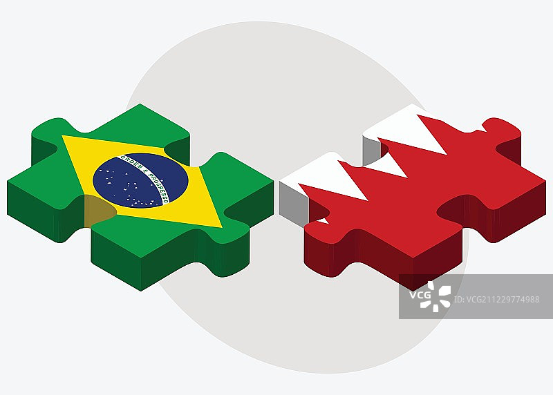 巴西和巴林国旗图片素材