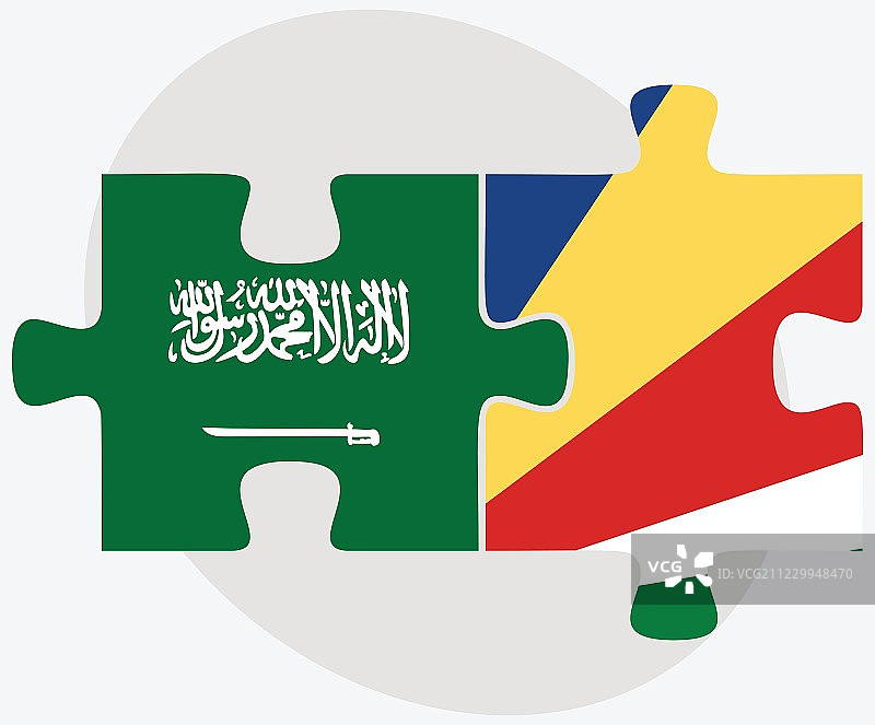 沙特阿拉伯和塞舌尔旗帜图片素材