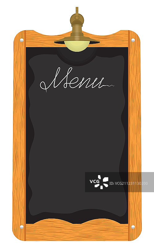 餐厅或咖啡馆外的菜单牌图片素材