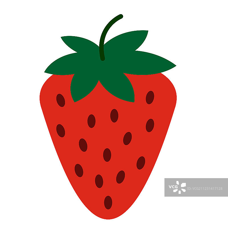 草莓平图标图片素材