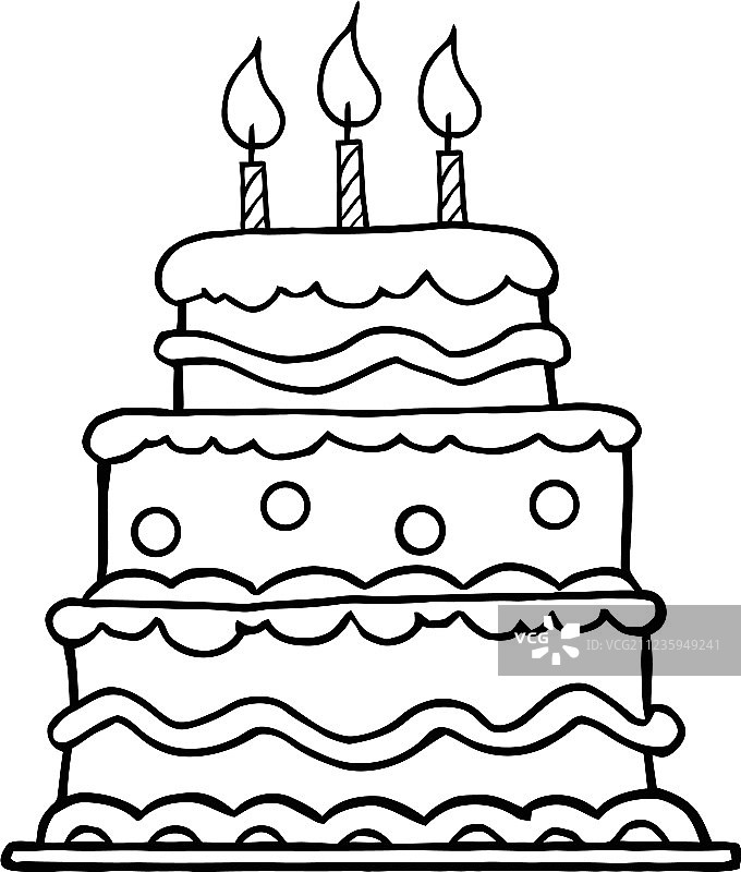 生日蛋糕的卡通