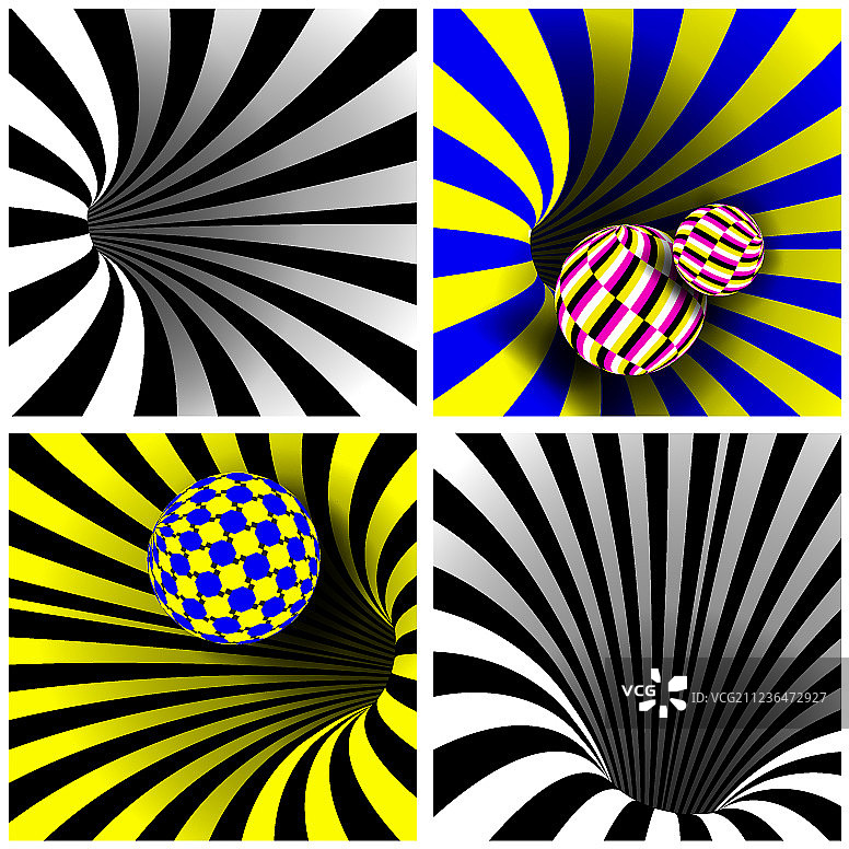 旋涡集光学3d艺术图片素材