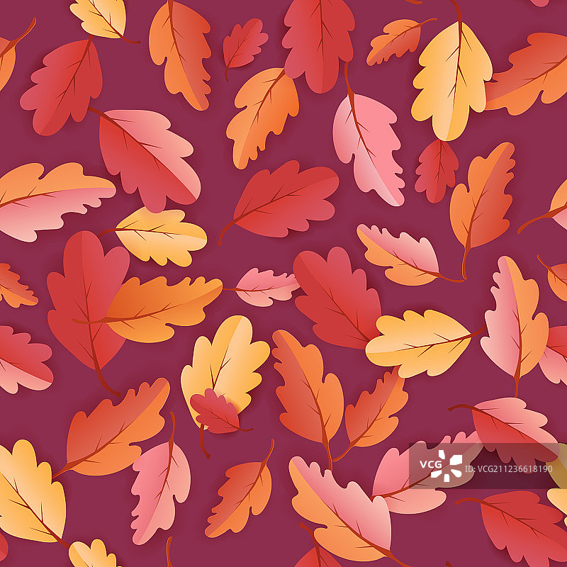 秋叶无缝背景秋图案图片素材