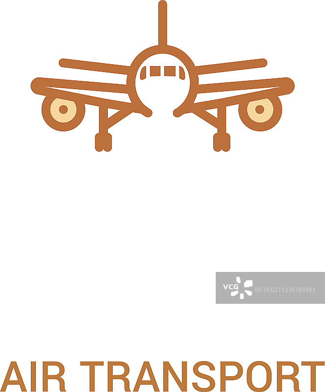 航空运输概念2彩色图标简单线条图片素材