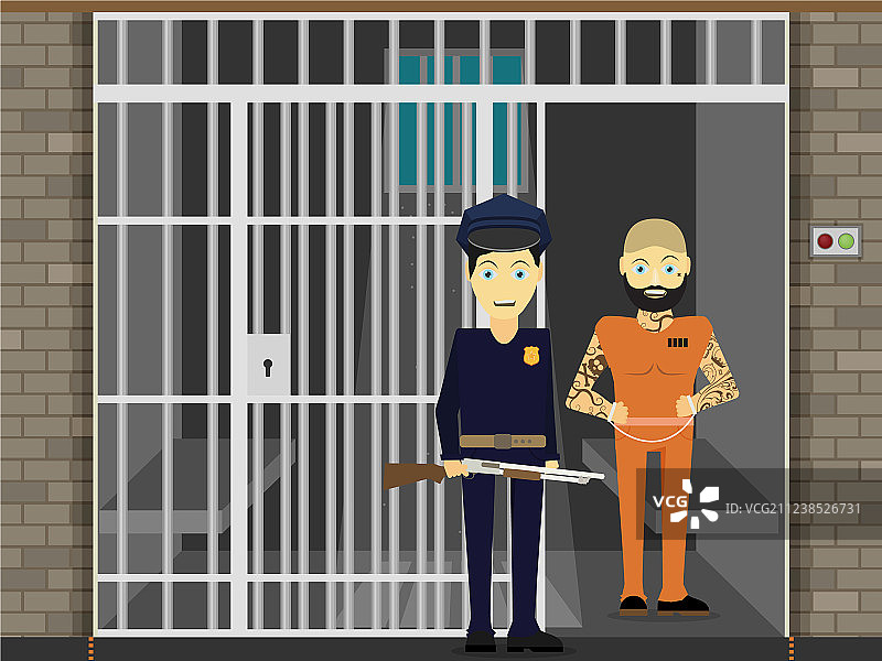 囚犯的牢房图片素材