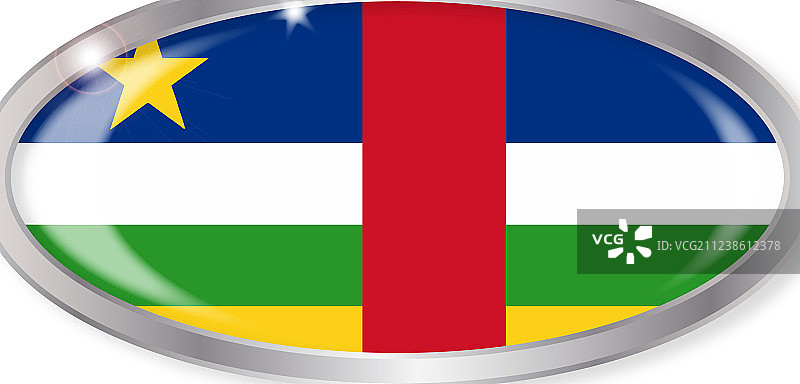 中非共和国国旗椭圆形按钮图片素材